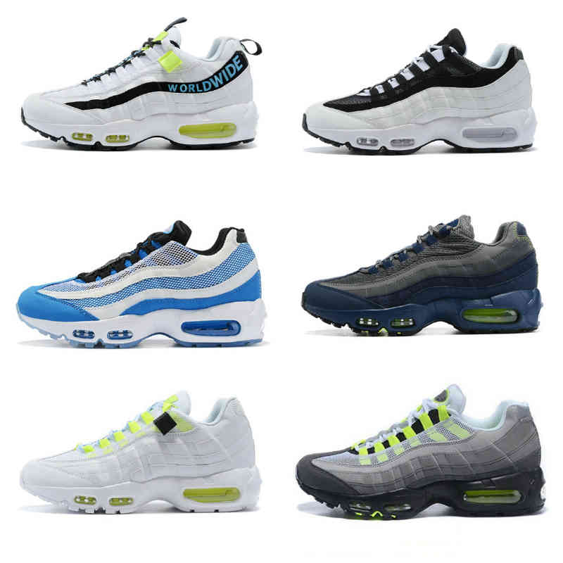 

Top Quality 95 Running Shoes Yin Yang OG Airs Black White Worldwide Seahawks Particle Grey Neon 95s Laser Fuchsia Red Men Women Sports Sneakers Trainers F26, P003