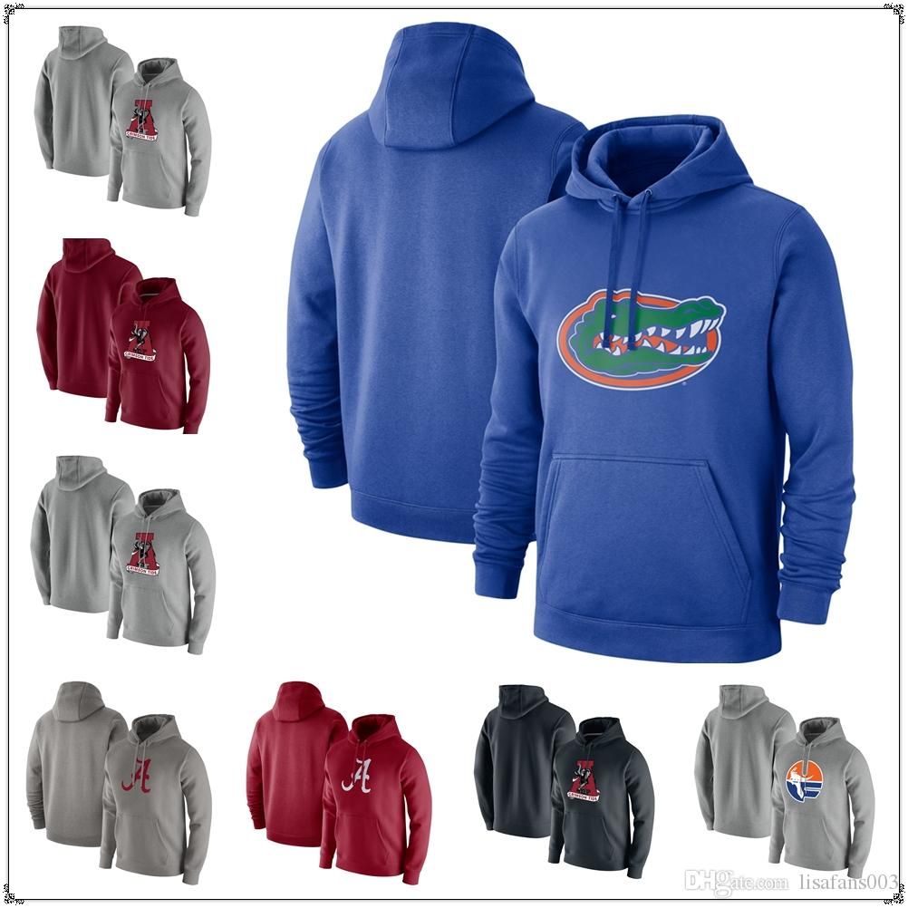 

Alabama Crimson Tide Heathered Gray Club Fleece Pullover Hoodie Florida Gators Royal mens Hoodies Sweatshirt Jersey jacket