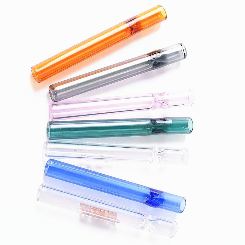 

Other Smoking Accessories Colroful thick Oil burner pipe pyrex 4inch Hitter Bat Cigarette Holder filters for tobacco dry herb