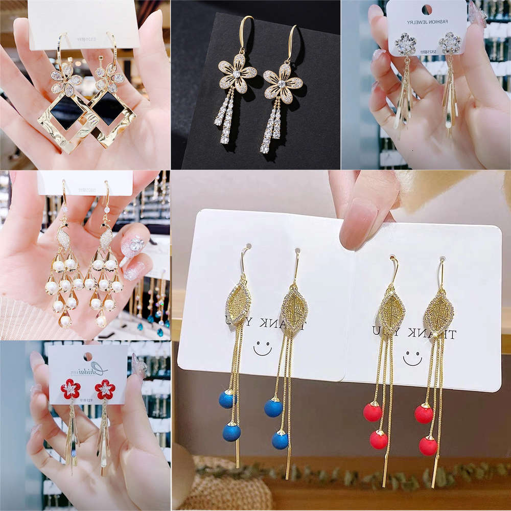 

earrings March 2 daily gengdongmen advanced temperament versatile super fairy Earrings, Golden