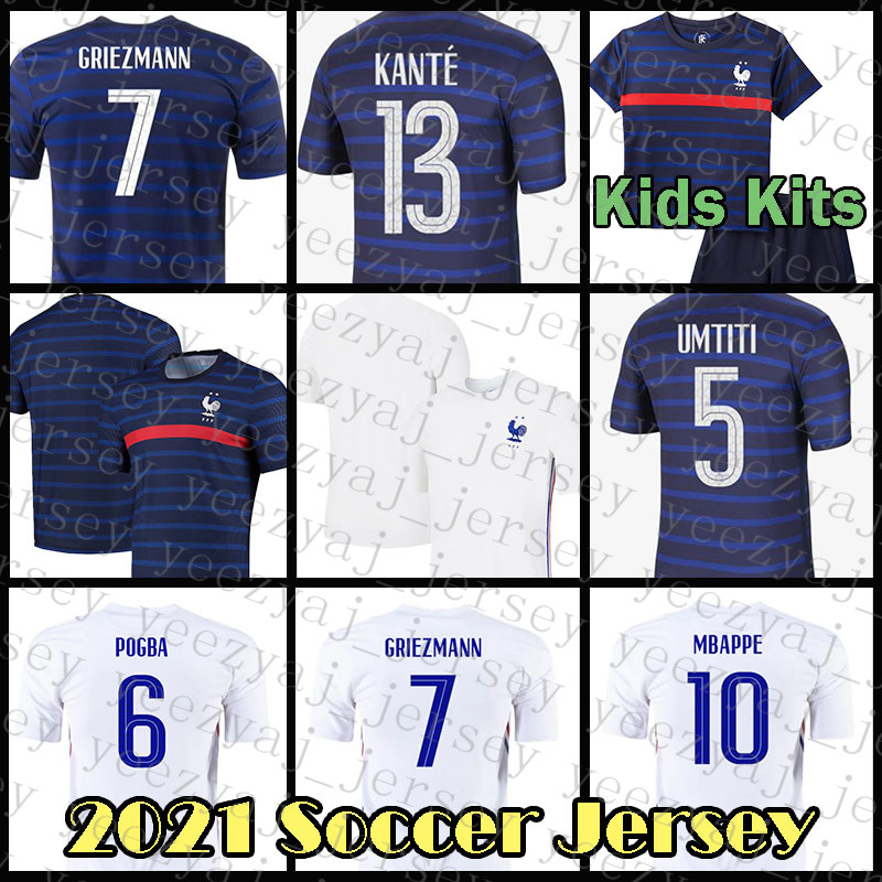

21 22 Soccer Jersey France POGBA GRIEZMANN GIROUD Kids Kits MBAPPE KANTE DEMBELE ZOUMA BENZEMA VARANE LENGLE PAVARD LEMAR DIGNE HERNANDEZ KI, Black;yellow