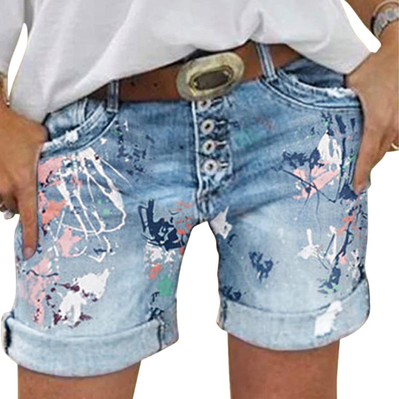 

Littlerossa Summer Denim Shorts Solid Vintage Wide Leg High Waist Female Loose Women's Knee Length Stretch Short Jean, Color 6