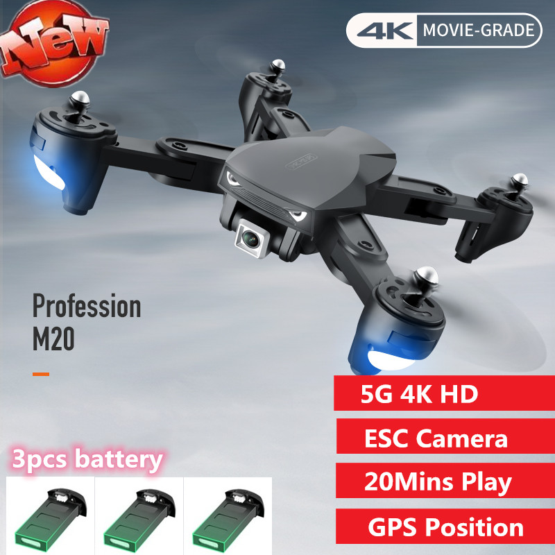 

GPS 5G 4k WIFI FPV Remote Control RC quadcopter With ESC HD Camera GPS Position Phone Control Foldable RC Drone Toy best rc gift, 4k with 1 battery