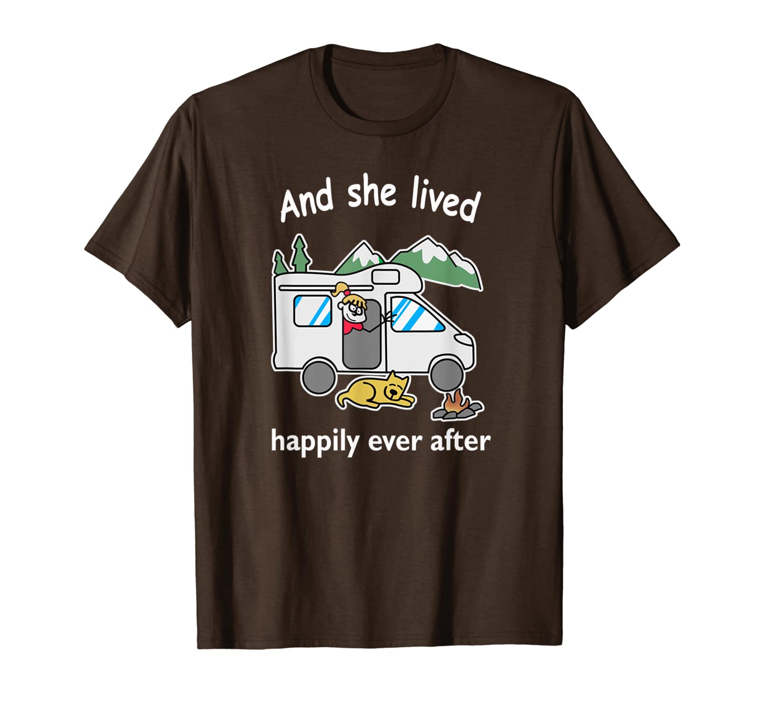 

and she lived happily ever after t-shirt, White;black