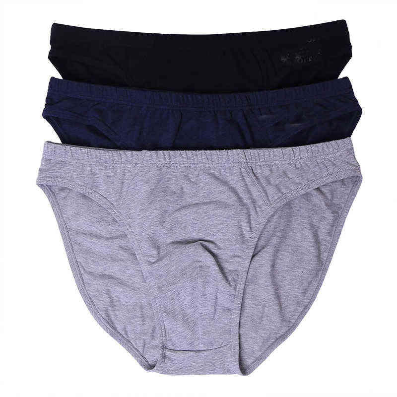 

3Pcs/Pack Mens Underwear Cotton Breathable Men' Briefs Comfortable Solid Panties Men Lingerie Plus Size H1214, 3pcs-mixed colors
