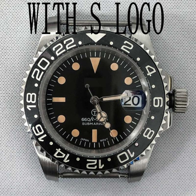 

Wristwatches Automatic Mechanical Watch 40MM Sapphire Glass Ceramic Bezel Stainless Steel Silver Case Japan NH35 Movement, Brown