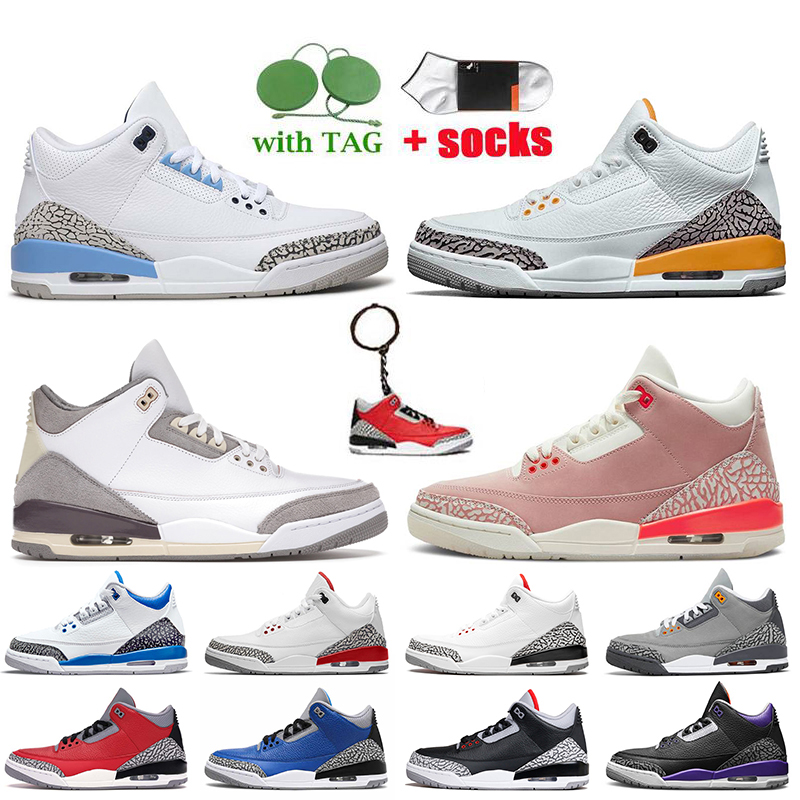 

Jorden 3 Basketball Shoes Mens Jumpman Jodan 3s Trainers Ma Maniere Rust Pink Racer Blue Cool Grey Midnight Navy Laser Orange Sneakers