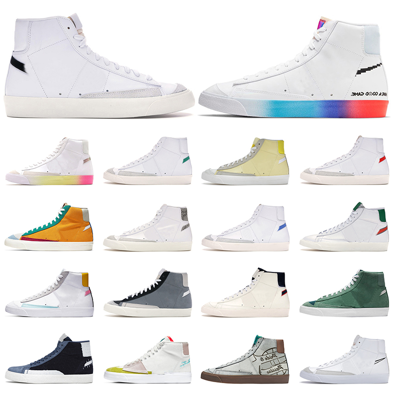 

blazer mid 77 vintage men fashion shoes women sneakers Have A Good Game Thermal White green black Habanero Red Bicycle Yellow outdoor sports, 1 77 vintage white black