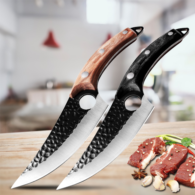 

Chef Knife Forged Stainess Stee Butcher Knife Outdoor Hunting Kitchen Knife for Meat Fish Fruit Vegetabe Boning Ceaver