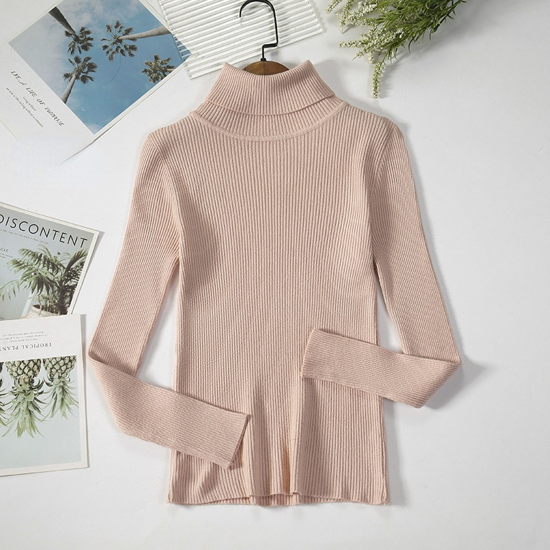 

Basic Turtleneck Women Sweaters Autumn Winter Tops Slim Women Pullover Knitted Sweater Jumper Soft Pull(The logistics price Pls Contact us), White