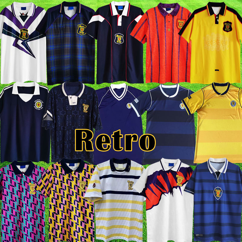 

Scotland Retro 1982 1986 World Cup Soccer Jersey equipment kits 1978 1988 1990 1991 1992 1993 1994 1996 1998 2000 classic Vintage SCOTLAND Retro Football Shirt, 1991/93 away