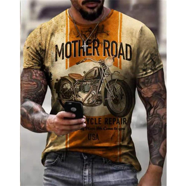 

Men's T-Shirts 2022 Oversized T Shirts Men Highway 66 Retro Printed Mens Short Sleeve Breathable O Neck Streetwear Casual Clothing Hip Hop, White;black