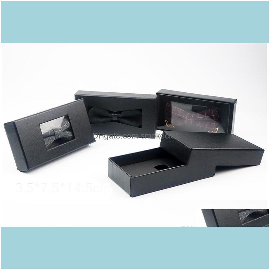 

Packing Office School Business & Industrialclassic Black Box Bow Necktie Gift Boxes Mens Tie Packaging Disply Storage Cases 4 Styles Window