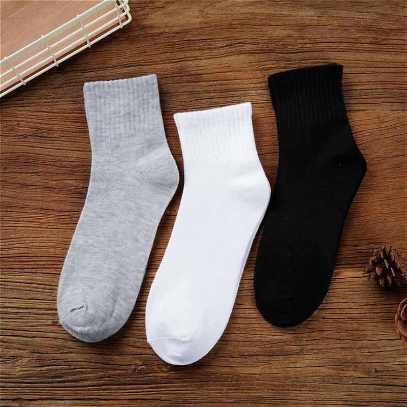 Men's Socks Men's Cotton Black Business Breathable Autumn And Winter Men-image-723178780
