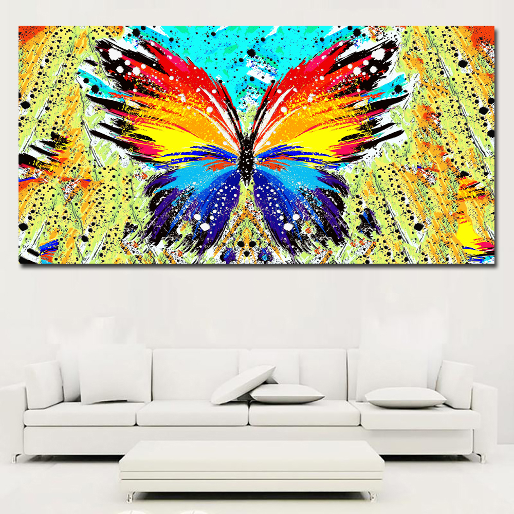 

Abstract Splatter Paintings Colorful Butterfly Paintings Wall Art Prints Printing Posters Picture For Living Room Home Decor