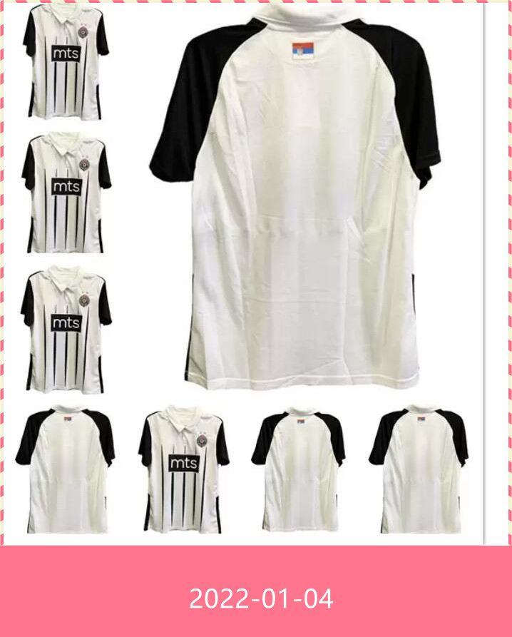 

2021 2022 High Quality Fk Partizan Soccer Jersey home 21/22 Serbia Belgrade - Crno-beli the Black-whites