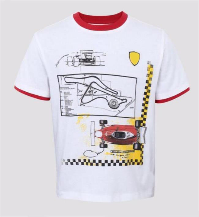 F1 racing round neck short-sleeved polyester quick-drying T-shirt, the same style can be customized-image-683064473