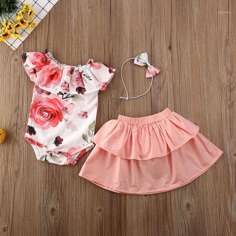 

Baby & Children's 0-24M Born Infant Kids Girl Clothes Floral Romper Princess Tutu Dress Skirt Outfit Set Clothing Sets, White