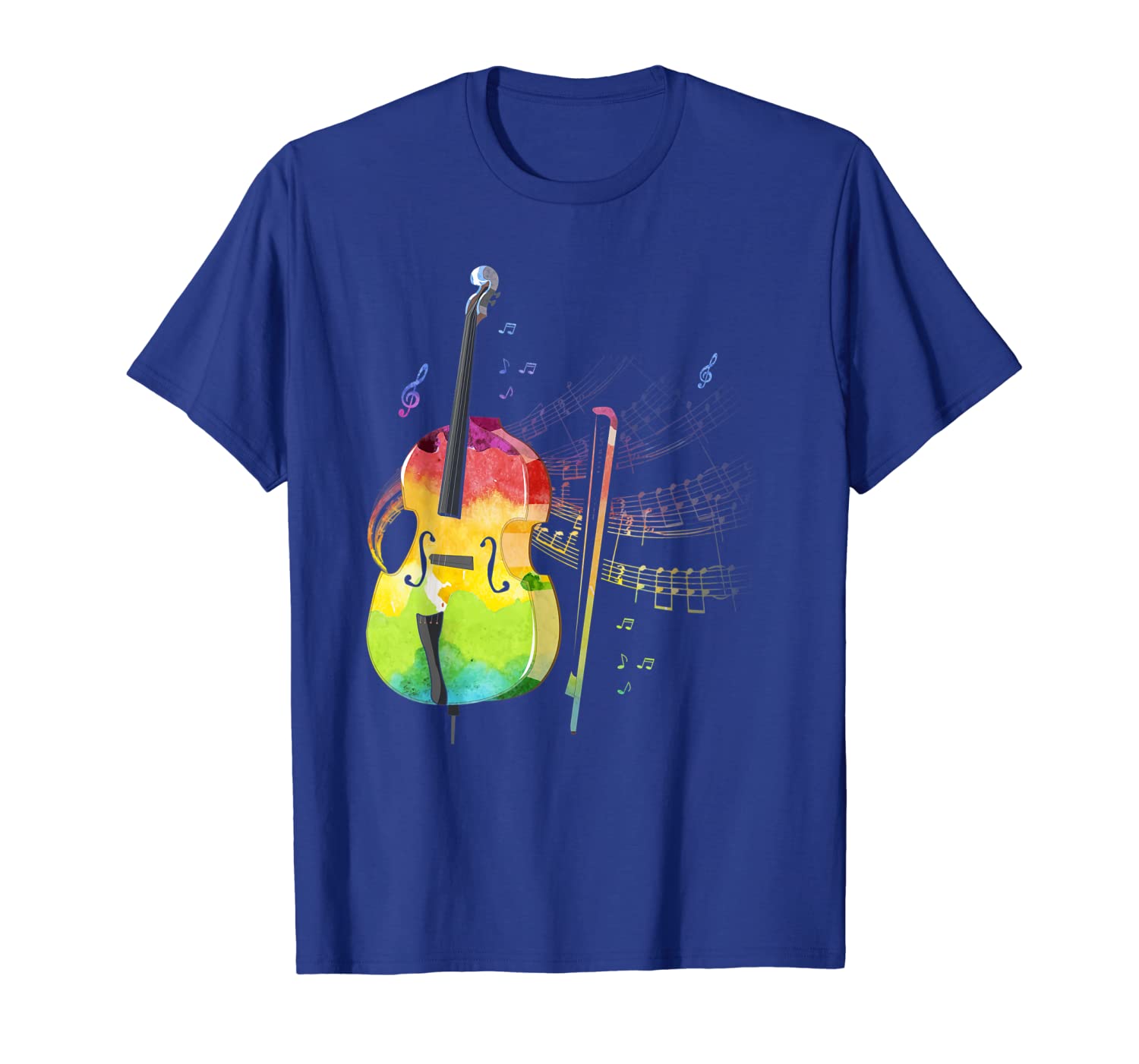 

cello music instrument water color musician t-shirt, White;black