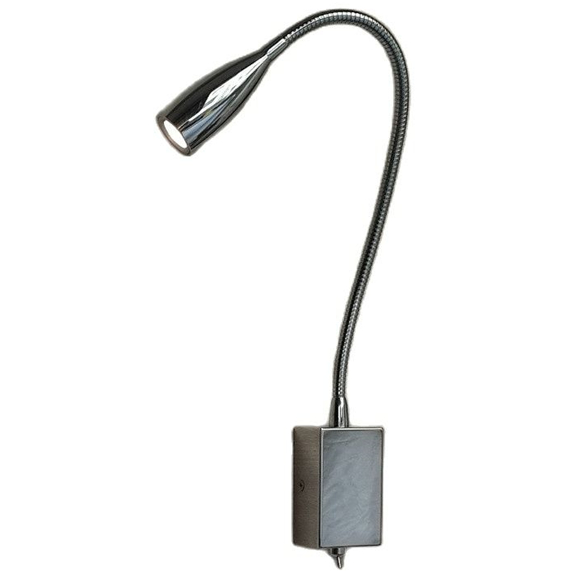

Topoch Headboard with Lights Chrome Lamps Flexible Arm Wall Light 3W LED AC100-240V DC12-24V Built-in Driver Narrow Beam for Reading Home Decor