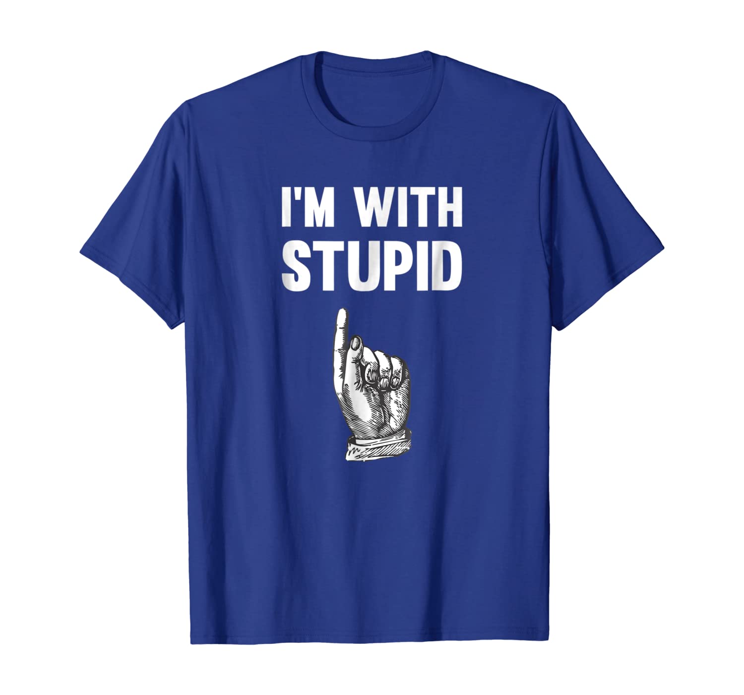 

I'm With Stupid Up Arrow T-Shirt, White;black