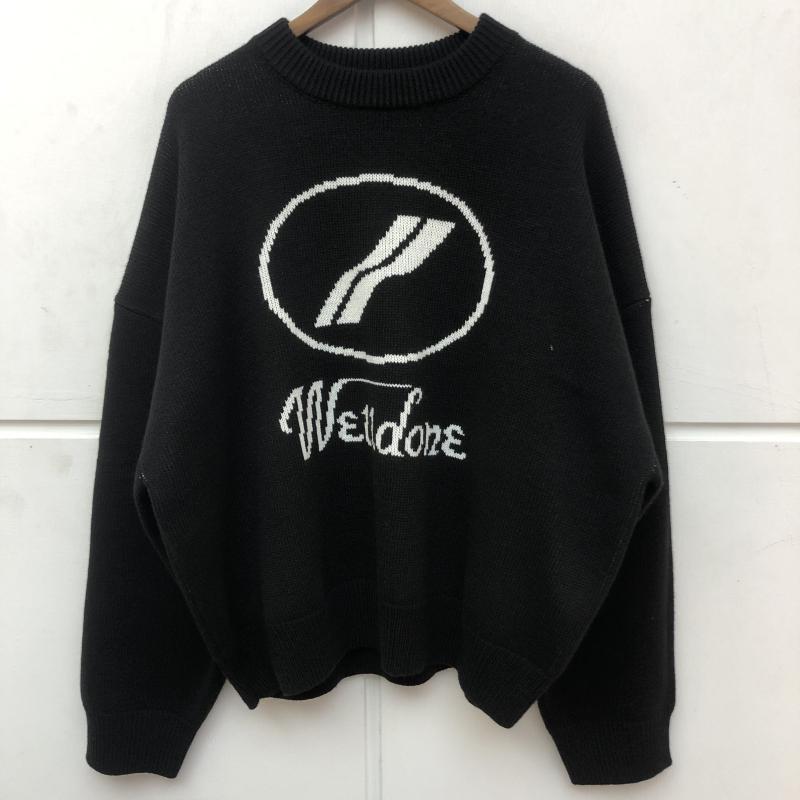 

Men's Sweaters 2021FW WE11DONE Sweater Men Woman 1:1 High Quality Well Done Crewneck Black Orange Sweatshirts, White;black