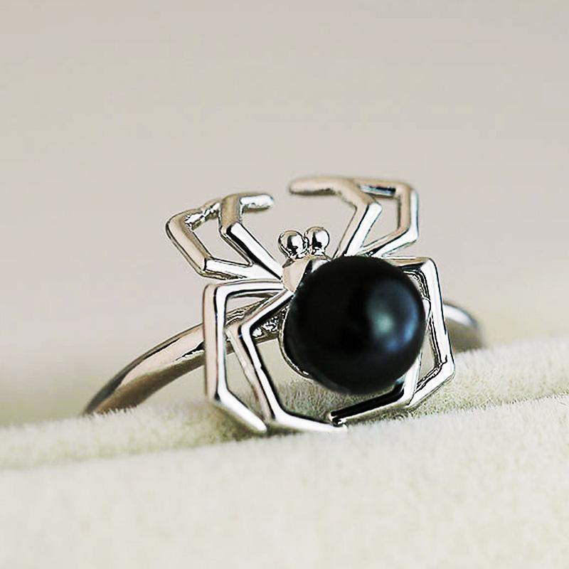 Wedding Rings CAOSHI Fashion Style Fun Accessories Spider Shape Ring/Earrings Birthday Gift For Friends Lovely Drop Earrings Factory Wholesa-image-707780290