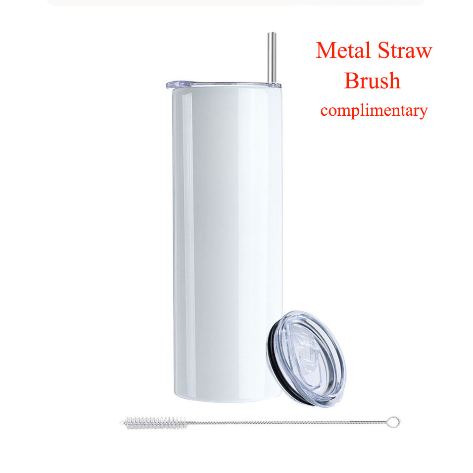 

Blank 20oz Sublimation Straight Tumbler with Metal Straw and Brush Stainless Steel Water Cup Travel Mug, Up to 28 off $400