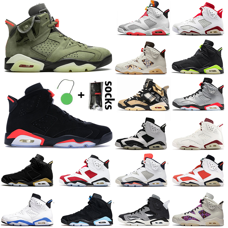 

Basketball Shoes Jumpman Electric Green 6 6s Mens High Travis X British Khaki Carmine Gold Hoops UNC Black Infrared Tinker sneakers, 21
