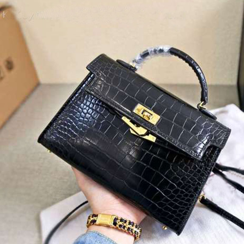 

High Quality Handbags Crossbody Bag Fashion Womens Stripes Wallet Lady Flap Shouder Handbag Genuine leather Purse, Black