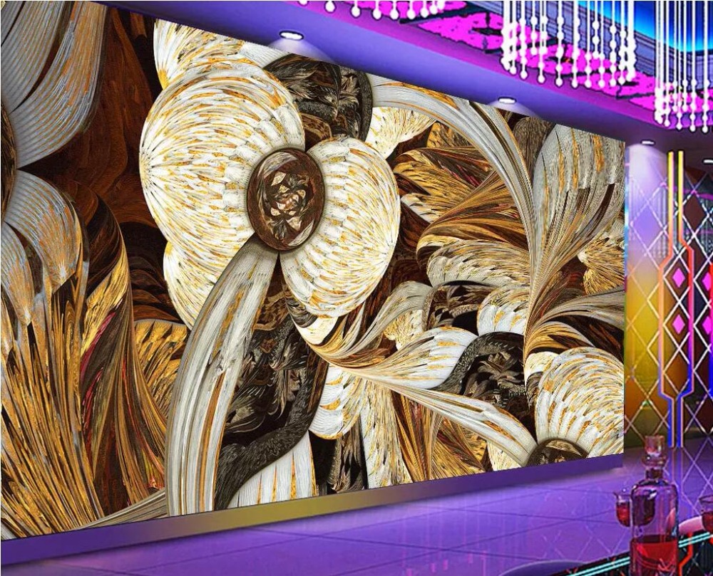 

Custom 3d photo mural diamond art bar KTV background wallpaper living room bedroom papel de parede, Gold