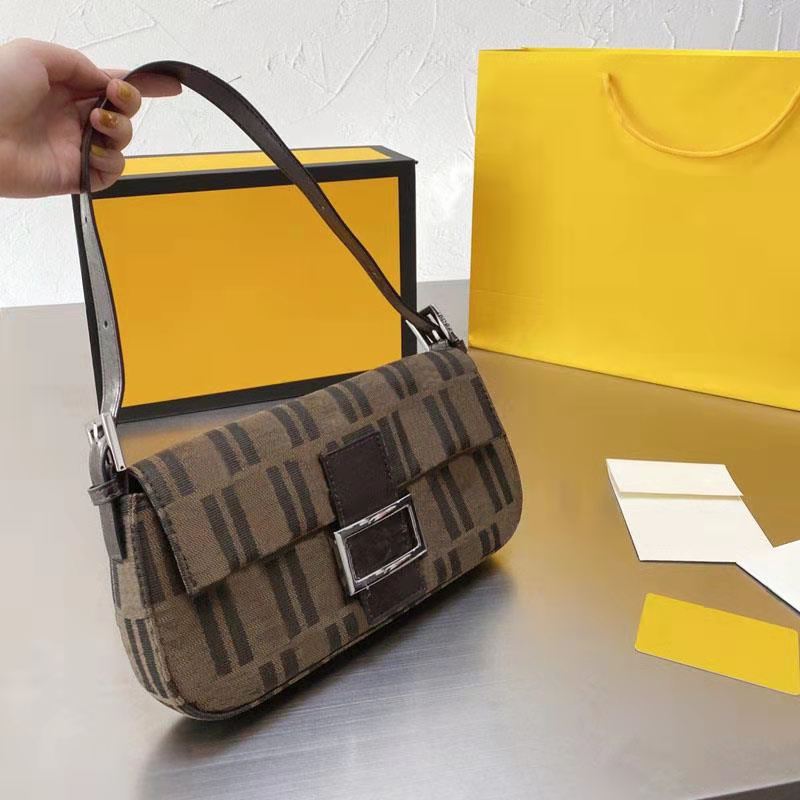

Baguette Shoulder Bag Medieval Times Removable Belt Ff Letter Purse Canvas Women Wallet Axillary Bags Handbag Mini Tote