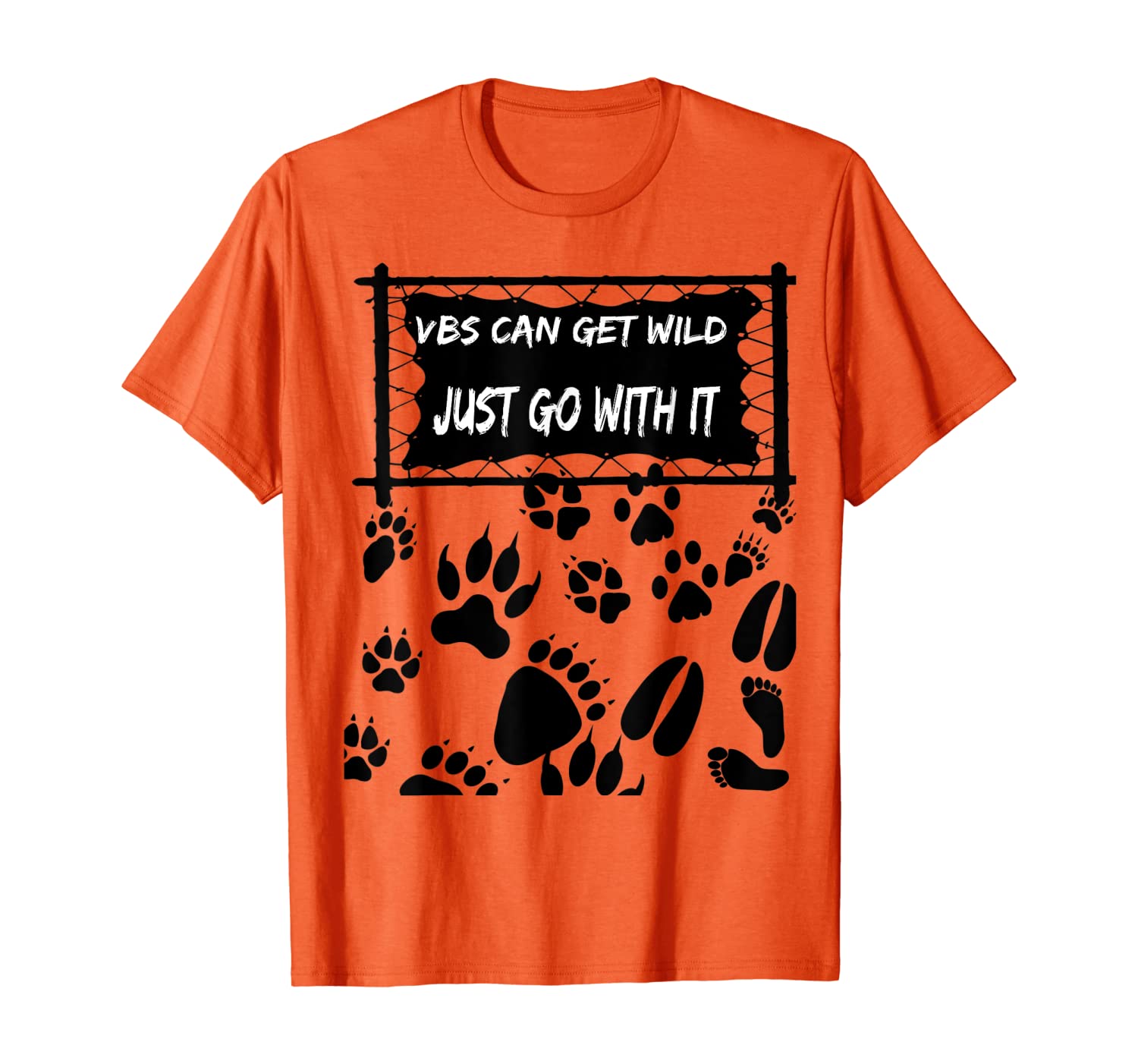

VBS Can Get Wild Just Go With It Light T-Shirt, White;black