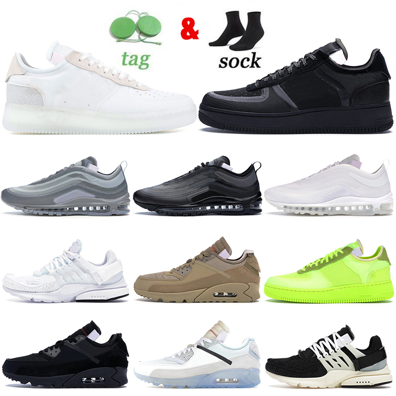 

Wholesale Women Mens Casual Shoes Air Force One 1 AirMax Max 90s Vapormax Flyknit NIK White Off AirForce Luxury Designer Vapor Trainers Sneakers
