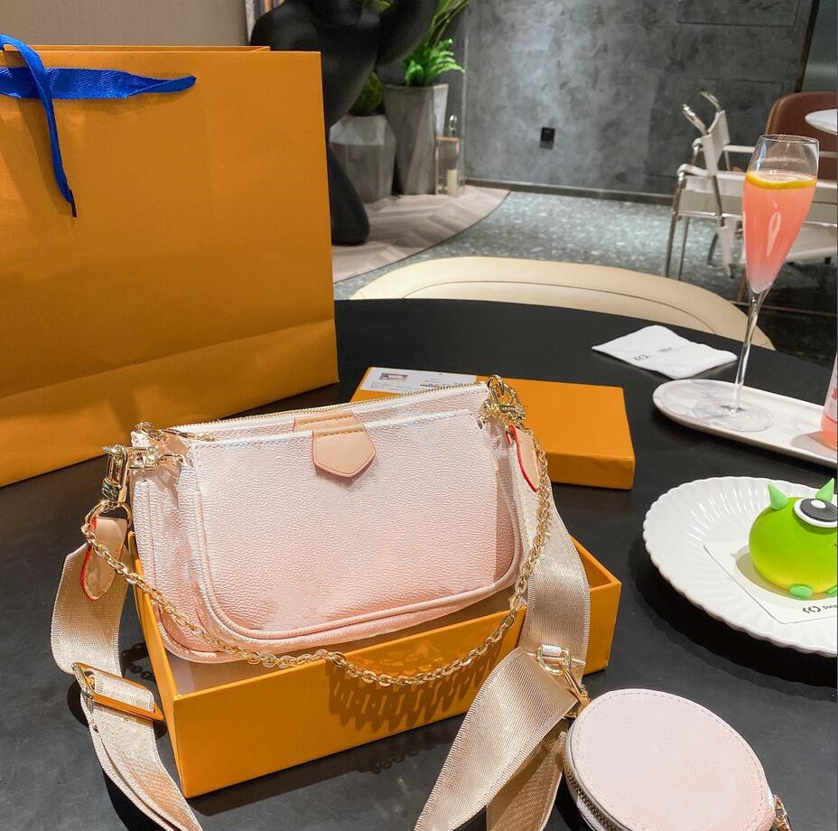 

Womens Handbags Purses Fashion Flower Ladies Composite Totes Bag Leather ShoulderBags Female Clutch Purse with Box Dust Bags M57634