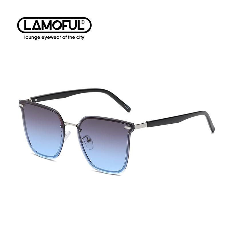

Sunglasses LAMOFUR Brand 2021 Female Korean Version Tide GM For Women UV Protection Ins Online Celebrity 50598, White;black