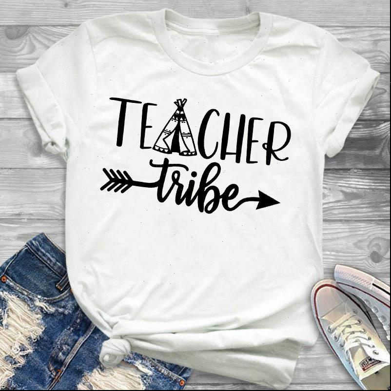

teacher tribe arrow printed womens t shirt short sleeve tee clothes graphic, White
