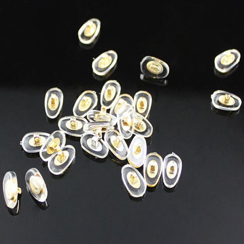 

Other Fashion Accessories 20 Pairs Glasses Anti Slip Aluminum Conductor Nose Pads Comfortable Rubber Silicone Gold Silver Pad