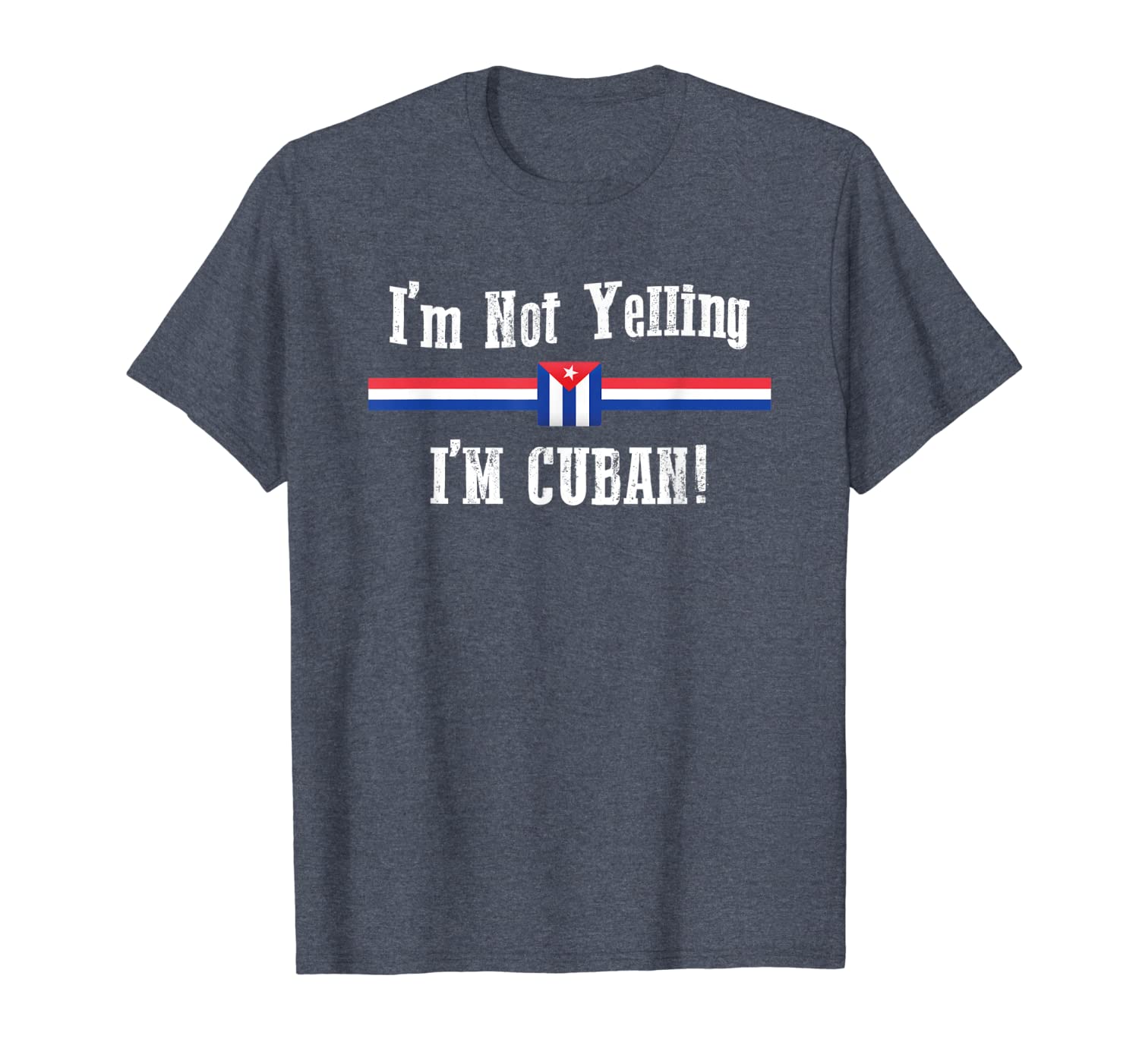

i'm not yelling i'm cuban t-shirt, White;black