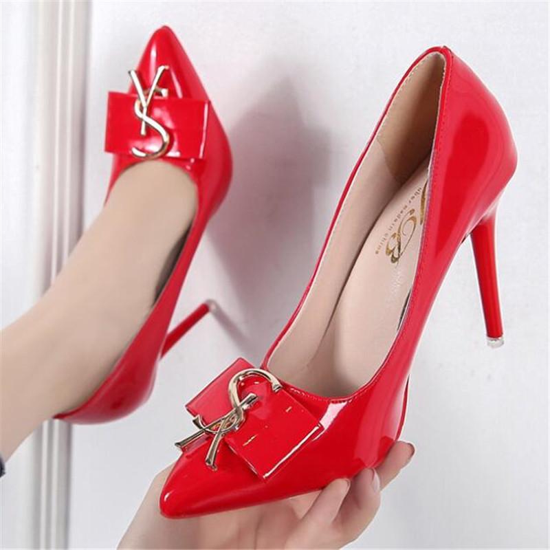 

Designer Women's High Heels 2021 Fashion Stiletto Womens Shoes Profession Patent Leather Casual Platform Women Dress, Black