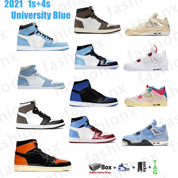 

AJ1 University Blue 4 4s Sail Hyper Royal 1 1s Mens Basketball Shoes Pure Money Obsidian UNC Silver Jumpmen 11 Cat Bred Starfish Fire Red Men Women Sneakers Trainers, Colour #48