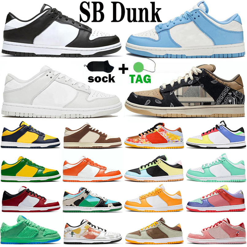 

2022 Top Quality SB Dunk Mens Running Shoes Celadon Photon Dust Black White Skateboard Low Sunset Pulse Dusty Olive UNC Green Glow Trainers Designer Sneakers, Box