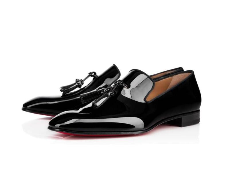 

Luxury Dress Shoes fashion Party Dress Wedding Slip On Loafers Shoes Designer Men Dandelion Tassel Sneaker Red Bottom Oxford Shoes
