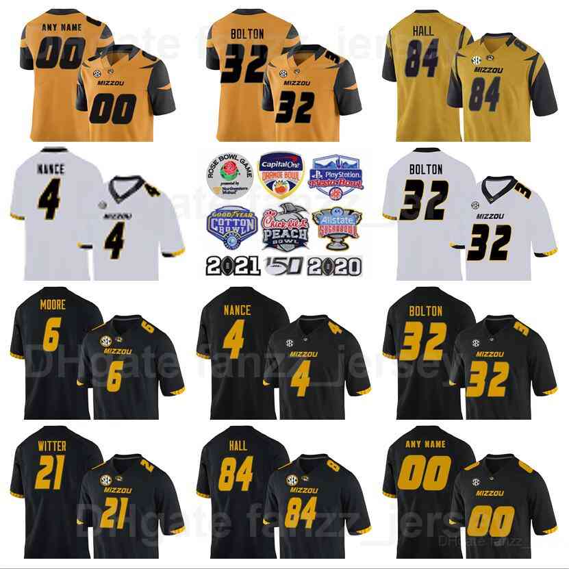 

NCAA Missouri Tigers College 84 Emanuel Hall Jersey Men Football 4 Jonathan Nance 32 Nick Bolton 21 Ish Witter 6 JMon Moore 34 Sheldon Richardson Stitched University, White