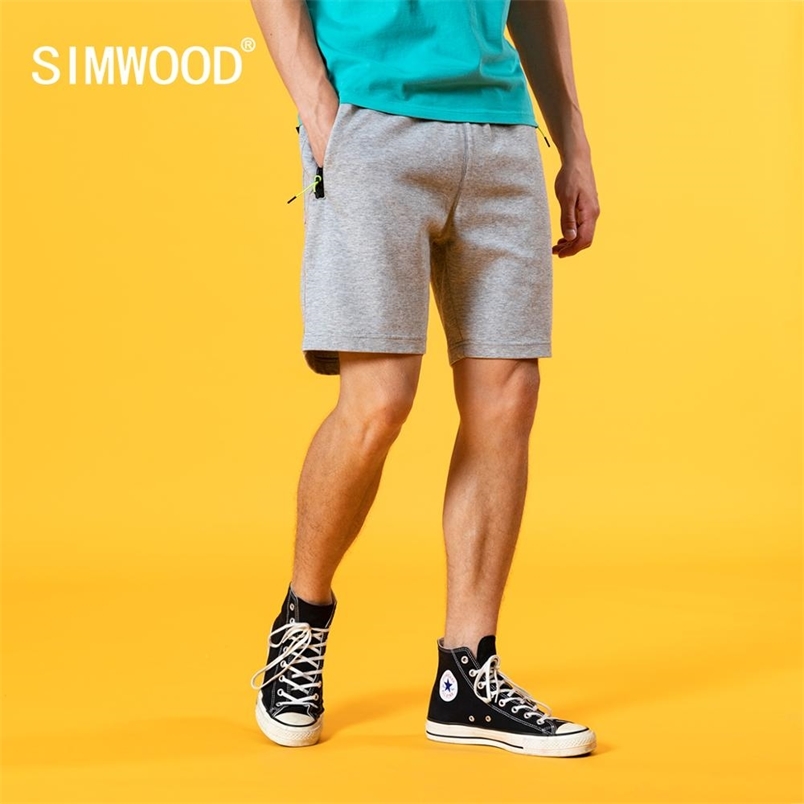 

summer Sportswear shorts men Cotton-Jersey Shorts Joggers Gyms drawstring comfortable brand clothing 210629, Grey