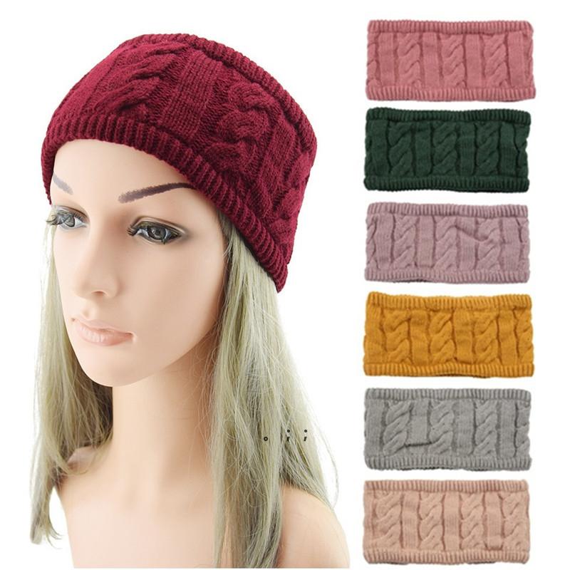 

Winter keep warm knitting headband Women's woolen yarn hairband outdoors sports Headwea flowers Yoga Head Band ZZB11744, Multi