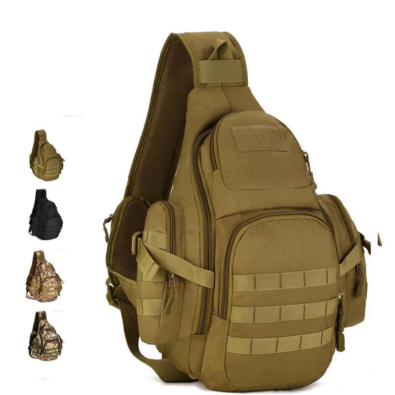 

Backpack Men 35L Tactical Shoulder Molle Outdoor Army Camping Travel Sling Bag Waterproof Military Hiking Bags, Khaki