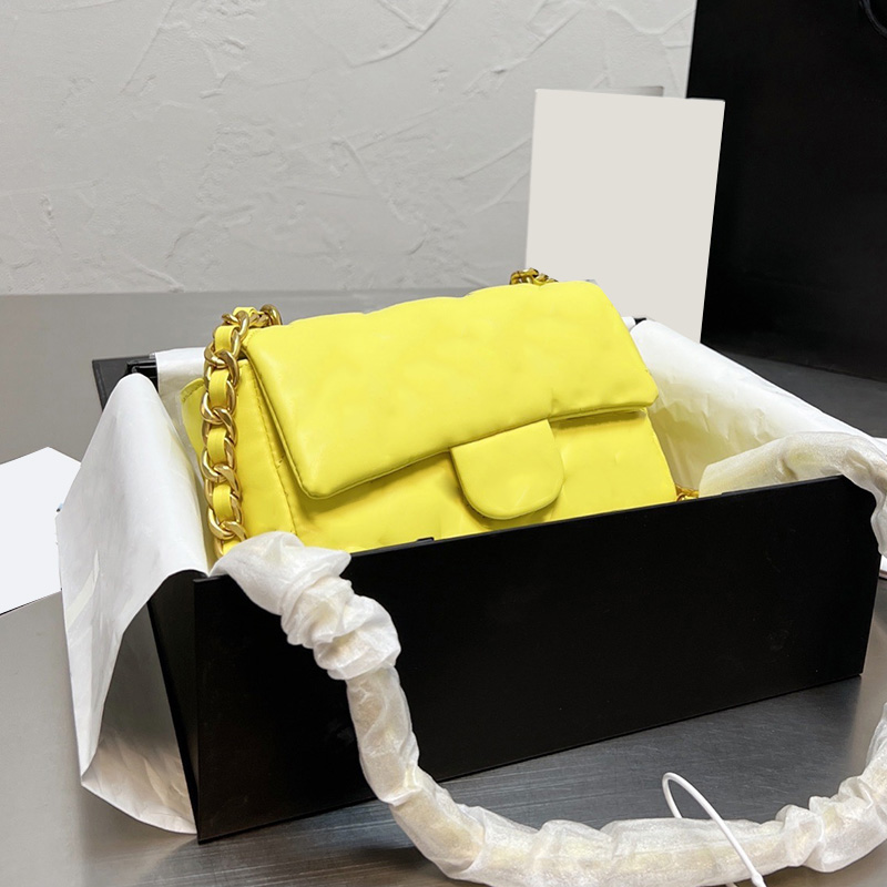 

21/22Ss Candy Colors Womens Genuine Leather Bags Classic Mini Flap Square Quilted Cosmetic Purse Luxury Designer Handbags 20*12CM Wholesale 5 Colors Choose, Black