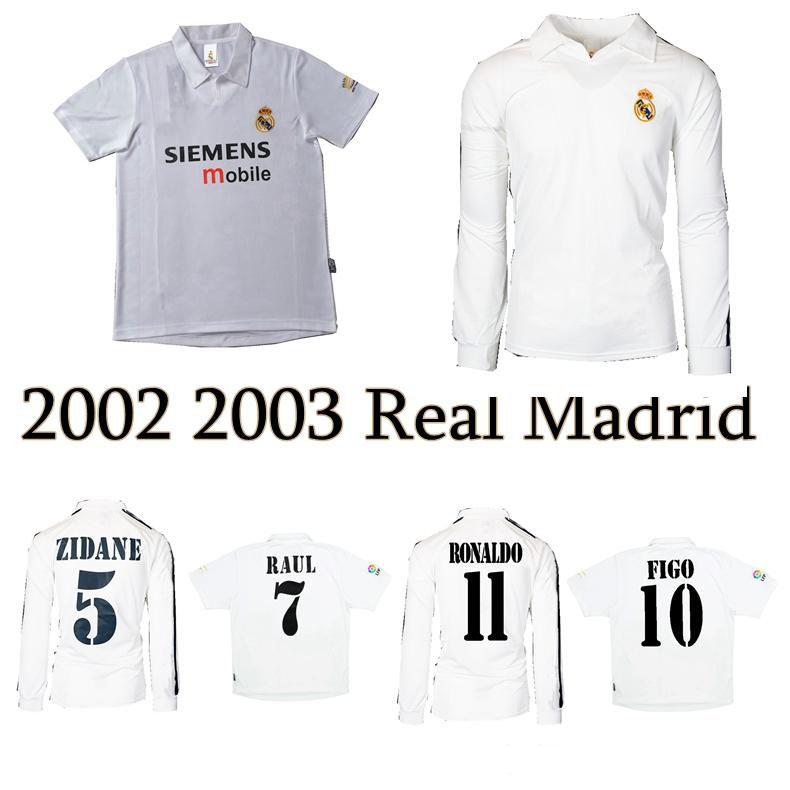 

2001 2002 2003 real Madrid Centenary home soccer jersey ZIDANE FIGO HIERRO RONALDO RAUL classic retro football shirt vintage, Black