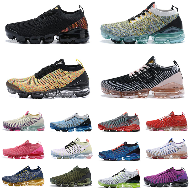 

Top Quality Fly Knit 3.0 Mens Running Shoes Triple Black White Oreo Dark Smoke Green Pink Rose Vapores Women Sports Trainers Sneakers, Colour 31